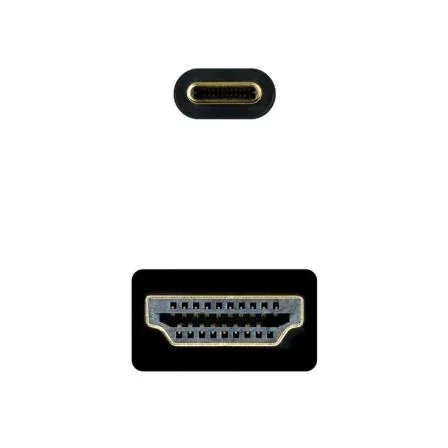 Nanocable Cable Conversor USB-C a HDMI 1.4 4K@30Hz 1.8 m Negro